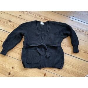 First Rite Sweater Coat in black 100% alpaca wool